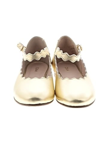 Chloé Scallop-trim logo-embossed leather ballerina  (view 2)
