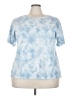 Ideology Tie-dye Blue Short Sleeve Top Size 3X - photo 1