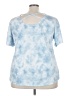 Ideology Tie-dye Blue Short Sleeve Top Size 3X - photo 2