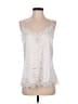 Dolce & Gabbana Solid Floral White Ivory Sleeveless Silk Top Size XL - photo 1