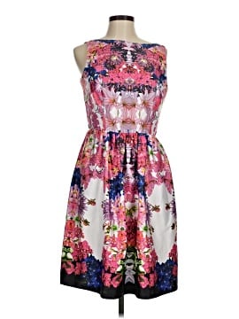 liz claiborne evening dresses Fuchsia & Nude Art Deco Sequin Maxi Dress