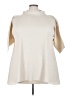 Issey Miyake 100% Polyester Ivory Short Sleeve Turtleneck Size XXL (estimated) - photo 1