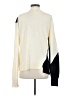Calvin Klein Color Block Ivory Wool Pullover Sweater Size S - photo 2