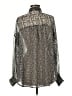 ACOA collection Animal Print Silver Long Sleeve Blouse Size M - photo 2