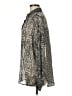ACOA collection Animal Print Silver Long Sleeve Blouse Size M - photo 5