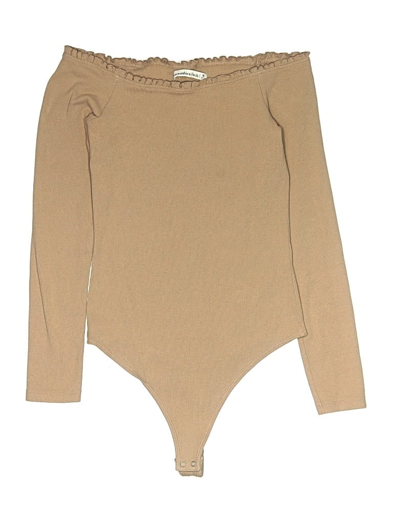 Pre-owned Abercrombie & Fitch Bodysuit In Tan