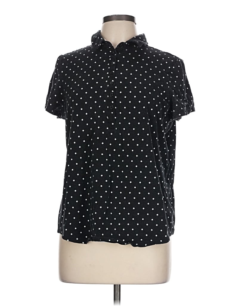 Pre-owned Intro Short Sleeve Polo Shirt In Black