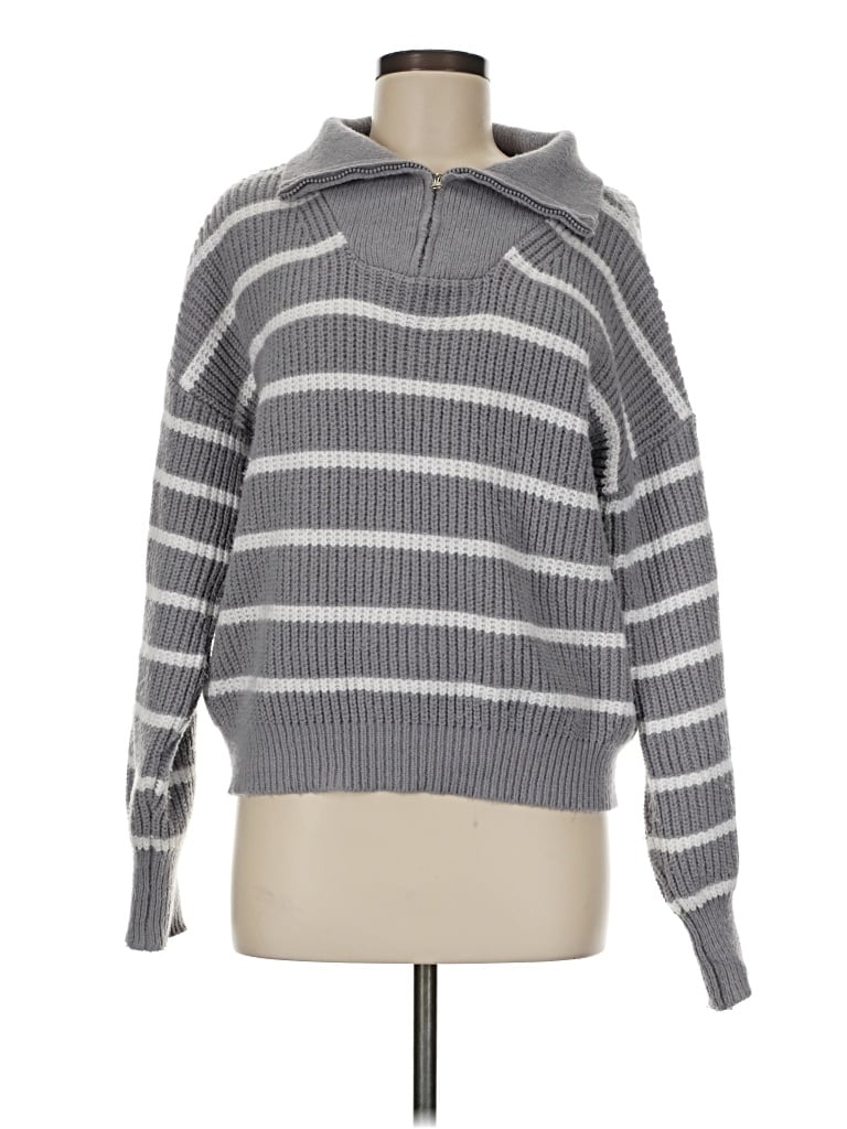Pre-owned Simplee Pullover Sweater In Gray