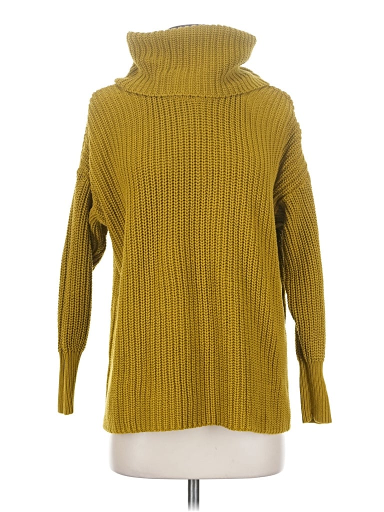 Pre-owned American Apparel Turtleneck Sweater In Yellow