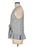 Parker 100% Silk Gray Sleeveless Silk Top Size M - photo 5