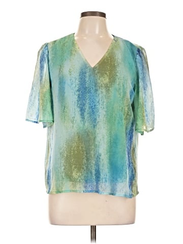 JM Collection Short Sleeve Blouse (view 1)