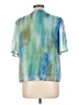 JM Collection 100% Polyester Teal Short Sleeve Blouse Size L (petite) - photo 2