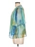 JM Collection 100% Polyester Teal Short Sleeve Blouse Size L (petite) - photo 5