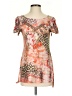 Bleu 100% Polyester Color Block Animal Print Orange Short Sleeve Blouse Size S - photo 1