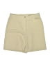Haley 100% Polyester Solid Ivory Khaki Shorts Size 14 - photo 1