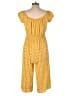 Collins 100% Rayon Hearts Yellow Jumpsuit Size L - photo 2