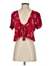 Lottie Moss Red Short Sleeve Blouse Size S - photo 1