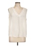 Worthington 100% Polyester Ivory Sleeveless T-Shirt Size L - photo 1