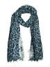 Olsenboye 100% Polyester Animal Print Teal Blue Scarf One size - photo 1