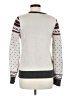 Lands' End 100% Cotton Print Ivory Pullover Sweater Size M - photo 2