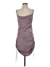 Glam 100% Polyester Solid Gray Cocktail Dress Size S - photo 1