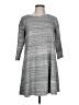 dalia Chevron-herringbone Gray Casual Dress Size L - photo 1