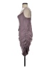 Glam 100% Polyester Solid Gray Cocktail Dress Size S - photo 5
