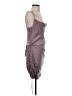 Glam 100% Polyester Solid Gray Cocktail Dress Size S - photo 4