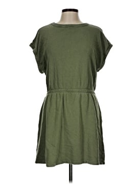 green aerie dress Hunter Green Ruched Maxi Dress With Slit main image 0