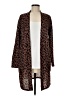 Tickled Teal Animal Print Brown Cardigan Size M - photo 1