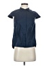Universal Standard Blue Sleeveless Button-Down Shirt Size 00 - 0 - photo 1
