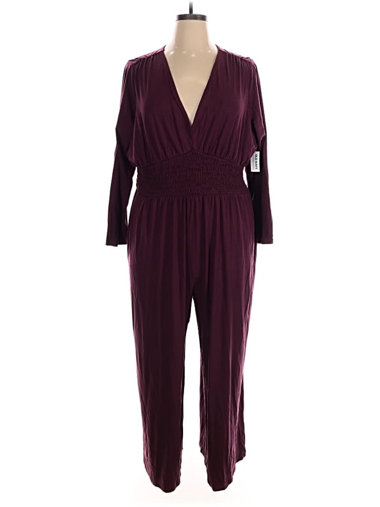 Pre-owned Old Navy Jumpsuit In Burgundy