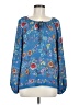 dalia 100% Polyester Blue Long Sleeve Blouse Size M - photo 1