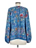 dalia 100% Polyester Blue Long Sleeve Blouse Size M - photo 2
