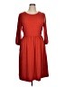 Merokeety Solid Red Casual Dress Size XL - photo 1