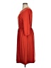 Merokeety Solid Red Casual Dress Size XL - photo 5