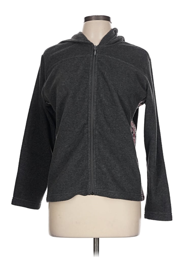 Pre-owned Columbia Zip Up Hoodie In Gray