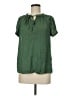 Catherine Malandrino Solid Green Short Sleeve Blouse Size M - photo 1