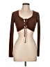 Just Polly Brown Long Sleeve Top Size L (estimated) - photo 1