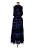Ramy Brook 100% Polyester Print Blue Black Casual Dress Size M - photo 1