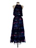Ramy Brook 100% Polyester Print Blue Black Casual Dress Size M - photo 2