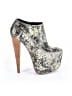 ALDO RISE 100% Leather Print Gray Heels Size 6 1/2 - photo 1