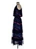 Ramy Brook 100% Polyester Print Blue Black Casual Dress Size M - photo 5