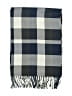 Plush Checkered-gingham Blue Ivory Scarf One size - photo 2