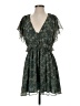 Line & Dot 100% Polyester Paisley Green Casual Dress Size S - photo 1