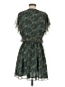 Line & Dot 100% Polyester Paisley Green Casual Dress Size S - photo 2