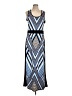 MICHAEL Michael Kors Graphic Blue Casual Dress Size L - photo 1