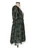 Line & Dot 100% Polyester Paisley Green Casual Dress Size S - photo 4