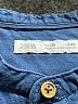 Zara Solid Blue Long Sleeve Button-Down Shirt Size 10 - photo 3