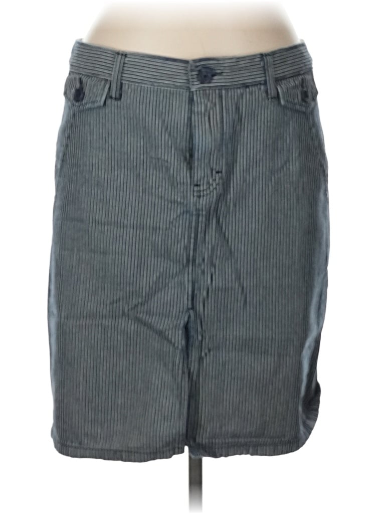 Pre-owned Tommy Hilfiger Denim Skirt In Gray